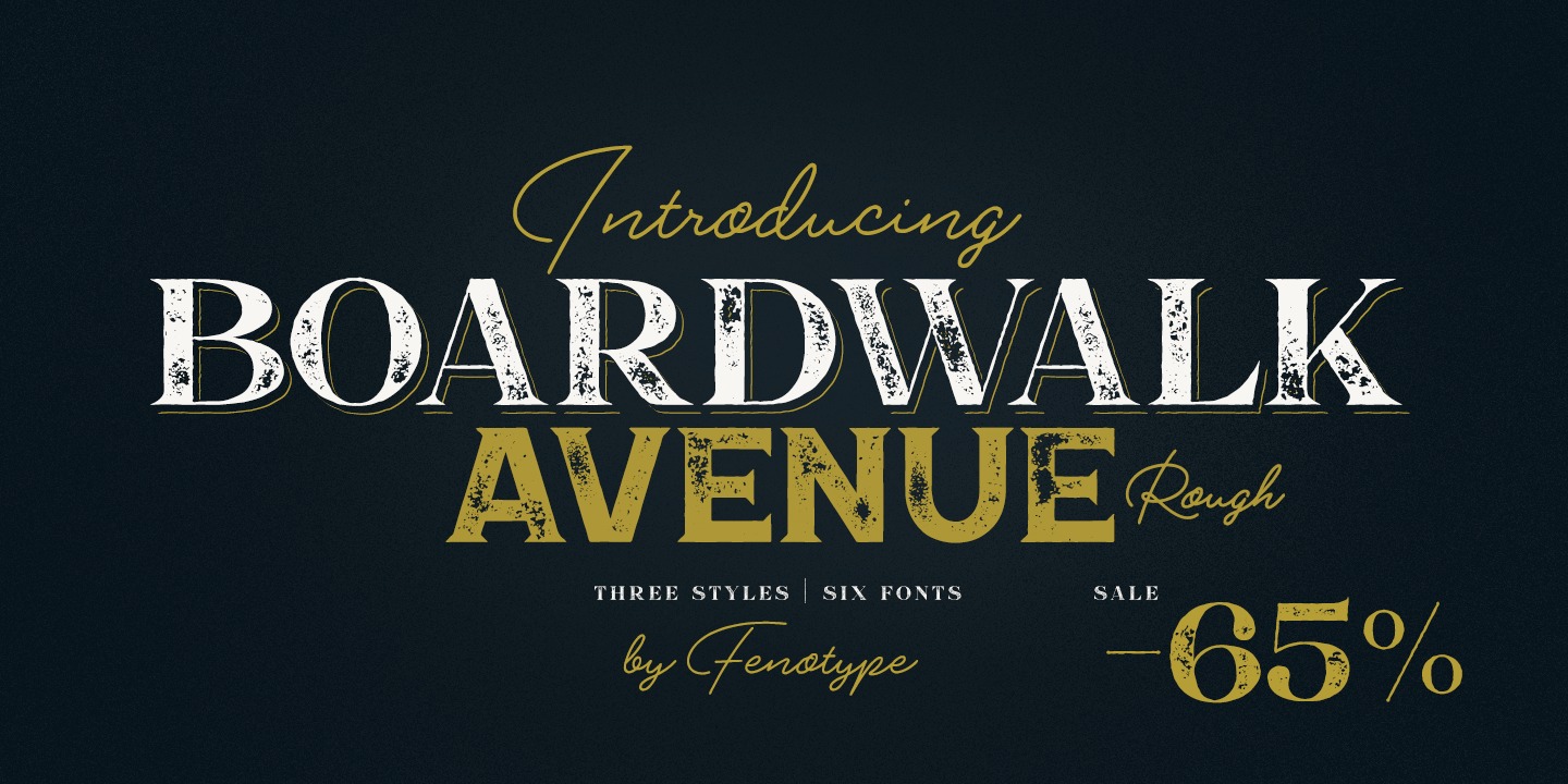 Boardwalk Avenue Rough Serif Regular Font preview